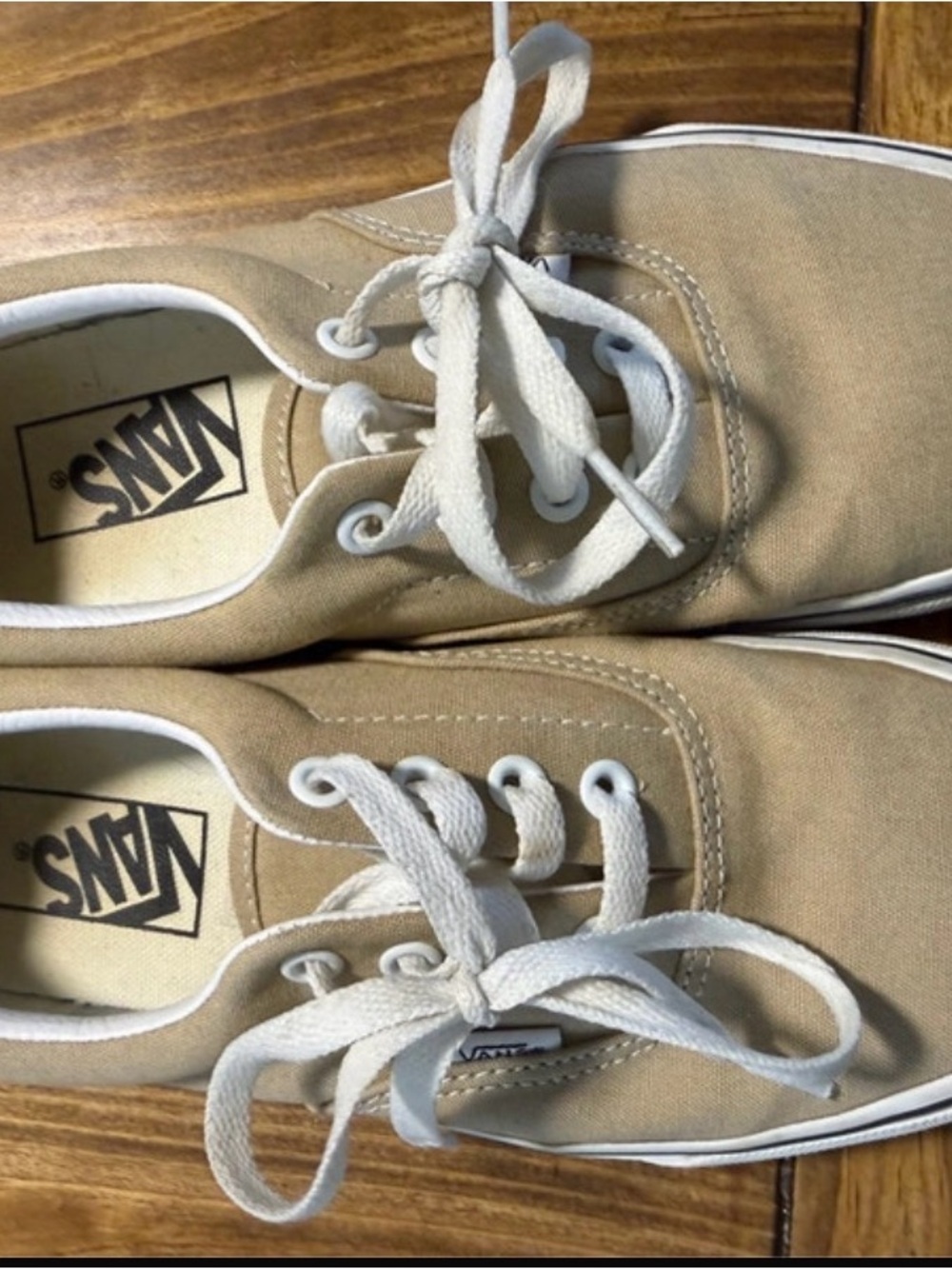 Vans Classic Lace-Up Sneakers in Beige
